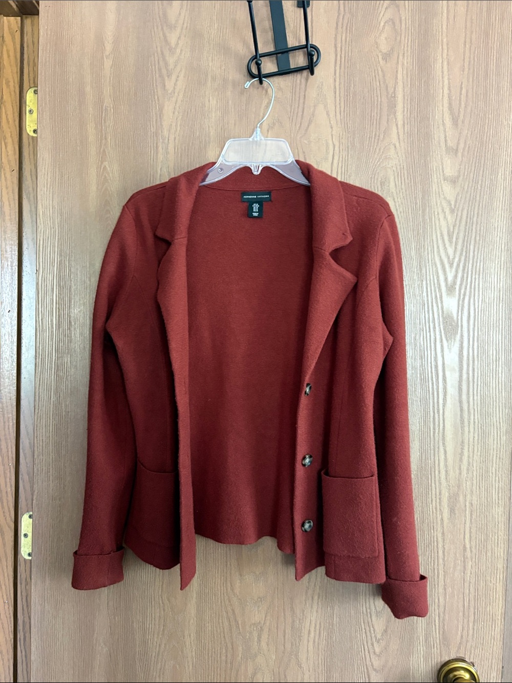 ANTONIO MELANI rust button-front knit blazer - Picture 2 of 4